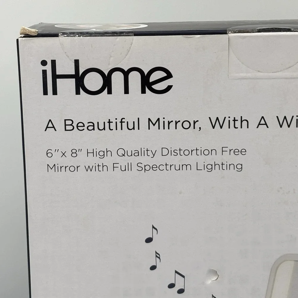 iHome Vanity Mirror with Bluetooth Audio and LED Lighting -